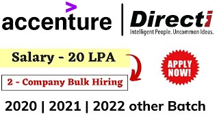 Accenture  Directi Off Campus Drive 2022  2021  2020  Jobs and Internships  Salary  20LPA [upl. by Standish]