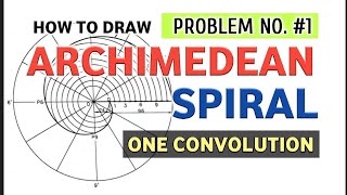 HOW TO DRAW AN ARCHIMEDEAN SPIRAL IN ENGINEERING GRAPHICS amp DRAWING BY PROF TIKLE SIR [upl. by Aiksas436]