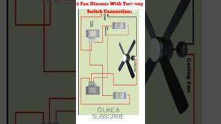 2Fan Dimmer With Two way switch connectionsElectricalEngineeringElectricalexperts [upl. by Mishaan]