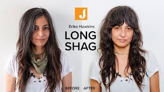 Long Razor Shag Haircut for Women  Tutorial with Erika Hawkins [upl. by Mikal]