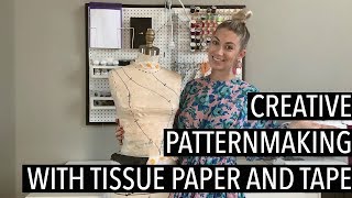 Creative Patternmaking with Masking Tape and Tissue Paper Cover Intermediate Draping Patternmaking [upl. by Nyltiak]