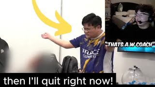 Shanks Reacts To Trace Esports Coach yelling furiously at his players after they lost to EDG [upl. by Holladay]