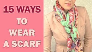 How to wear a scarf around your neck in 15 different ways [upl. by Okier601]