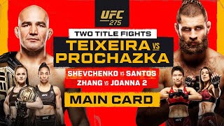 UFC 275 LIVE TEIXEIRA VS PROCHAZKA LIVESTREAM amp FULL FIGHT COMPANION [upl. by Jeniffer]