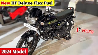 New HF Deluxe Flex fuel  2024 model detailed review  Bharat mobility global expo [upl. by Alwitt]