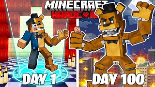 I Survived 100 Days in Five Nights at Freddys in HARDCORE Minecraft [upl. by Ragucci]