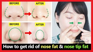 4 Best exercises Get rid of nose fat nose tip fat bulbous nose tip slim down fat nose naturally [upl. by Sarena418]