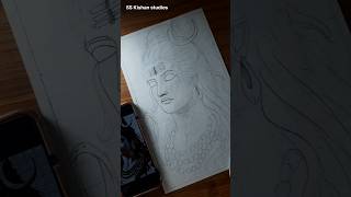 How to draw God Shiv ji ♥️shorts shivji drawing viralvideo outline sketch trending art 🔥🔥 [upl. by Eloci]