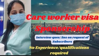 Interview questionampAnswers for Care Assistant jobJobs in UK 🇬🇧Visa Sponsership jobs [upl. by Schroeder]