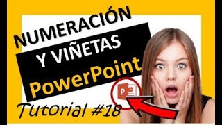 ✅ ⭐INSERTAR NUMEROS O VIÑETAS en PowerPoint 18 ✔️✔️ 2019 [upl. by Hueston]