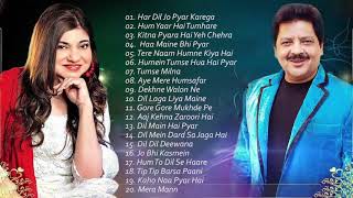 BEST Songs Udit Narayan amp Alka Yagnik  Evergreen romantic songs  Awesome Duets  SUPERHIT JUKEBOX [upl. by Tannenwald]