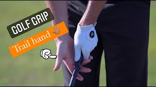 Gripping the golf club How your trail or bottom hand should sit on the club [upl. by Ardyth]