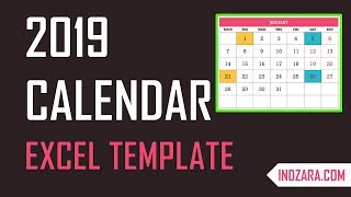 2019 Excel Calendar Template  Free Download [upl. by Aihsetel]