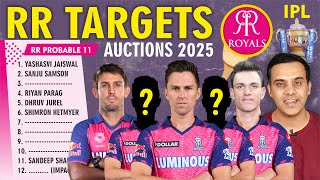 IPL 2025 Auction  RR Target Players  Rajasthan Royals 🎯  Mitchal Marsh Big Trage  Trent Boult [upl. by Merkle278]