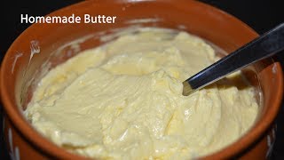 Homemade ButterHow to make butterEasy butter making at homehomemade butter [upl. by Hurty]