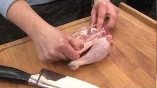 How to debone a chicken leg  Now Youre Cookin with Manitoba Chicken [upl. by Mcnamee]