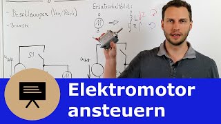 0x32 Elektromotoren ansteuern Ersatzschaltbild Halbbrücke VollbrückeHBrücke [upl. by Livvi208]