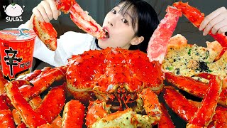 ASMR MUKBANG 직접 만든 대왕 킹크랩 먹방 amp 레시피 SEAFOOD GIANT KING CRAB EATING SOUND [upl. by Sikram222]