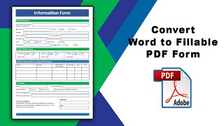 How to convert a word document to a fillable pdf using Adobe Acrobat Pro DC [upl. by Fein149]