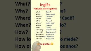 Aprender palavras interrogativas inglês para iniciantes [upl. by Alieka100]