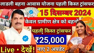 Ladli Behna Yojana Mp 2024 ladli behna awas yojana update  Pm awas Yojana new update [upl. by Enecnarf]