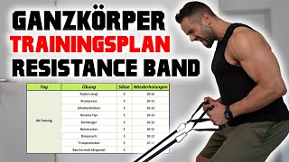 Muskelaufbau mit Widerstandsbändern  Resistance Bands Trainingsplan [upl. by Groark]