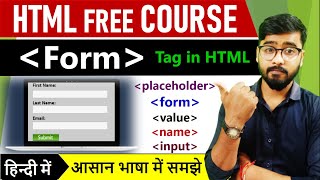 Form tag in HTML in hindi  html tutorial for beginners  by Rahul Chaudhary [upl. by Eenerb]