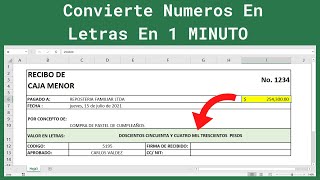 🔴 Como Convertir NUMEROS EN LETRAS en EXCEL  Fácil y Rápido [upl. by Ardnaeel]