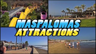 MASPALOMAS ATTRACTIONS  Atracciones de Maspalomas  Gran Canaria 4k [upl. by Prissy]