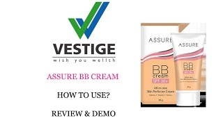 VESTIGE ASSURE BB CREAM HOW TO USE BENEFITS amp REVIEW  vestige product demo [upl. by Fair]