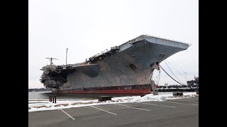 USS John F Kennedy CV67 Philadelphia Navy Yard and the Navy mothball fleet [upl. by Roseanna]