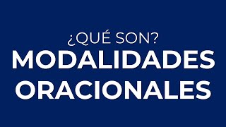 MODALIDADES ORACIONALES ¿Qué 6 TIPOS de ENUNCIADOS existen [upl. by Ellenid744]