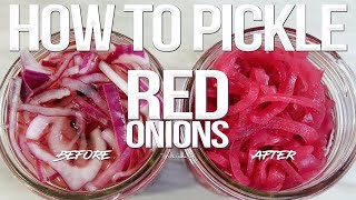 How to Make Homemade Pickled Red Onions  SAM THE COOKING GUY [upl. by Natam]