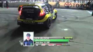 Tanner Foust vs Ken Block at the Ken Block Gymkhana Grid Invitational 2010 [upl. by Pas682]