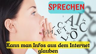 B1 Mündliche Prüfung  SPRECHEN  INTERNET I Deutsch lernen I Germana Începători [upl. by Haleemak]