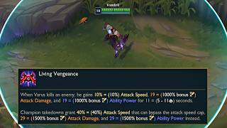 NEW UPDATED Varus Passive  onhit BUFFED Patch 1413 [upl. by Florencia]