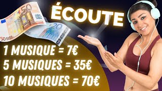 💸 Gagner 7€ pour CHAQUE MUSIQUE écoutée  Gagner de largent en ligne simplement [upl. by Blim]