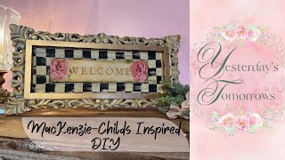 MacKenzieChilds inspired home decor DIY yesterdaystomorrows [upl. by Anerdna564]