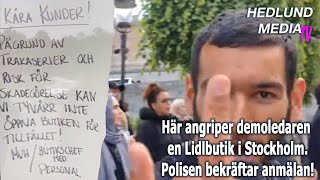 Palestinaaktivister attackerade Lidlbutik i Stockholm [upl. by Stelle]