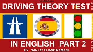 Spanish Driving Theory Test in English Part 2 [upl. by Yenaffit]