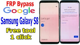 FRP Bypass Google Account Samsung Galaxy S8 Android 9 with free tool [upl. by Lidah]