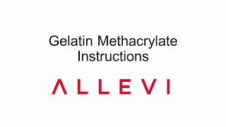 Gelatin Methacrylate Instructions [upl. by Daly464]