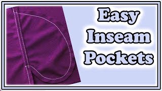 How to Sew Inseam Pockets  Easiest Way to Sew Pockets [upl. by Jedidiah413]