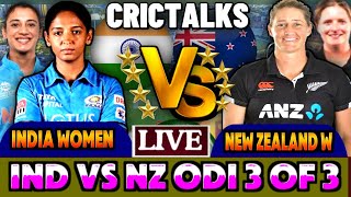 IND W vs NZ W 3rd ODI live  India Women vs New Zealand Women live  Scorcard and Comentary2024 [upl. by Aruasi]