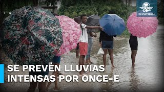 Depresión tropical OnceE pone en alerta máxima a dos estados [upl. by Auqined]