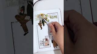 ASMR Aesthetic Journaling shorts scrapbook journal thewashitapeshop journaling [upl. by Azerila]