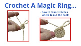 How To Crochet Magic Circle  Beginner Friendly [upl. by Eiuqnimod876]