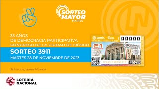 Sorteo Mayor No 3911 quotConmemorando 35 Años de Democracia Participativa Congreso de la CDMXquot [upl. by Aurelio287]