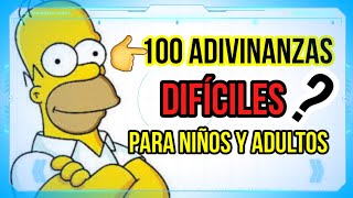 100 ADIVINANZAS DIFÍCILEScon respuestas 👉para NIÑOS y ADULTOS 👈 [upl. by Eellah328]