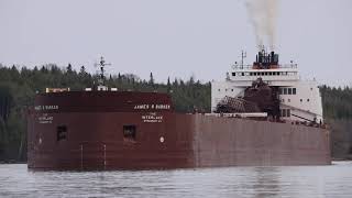 James R Barker upbound at Johnsons Point St Marys River with a BarkerBark Salute 042823 [upl. by Ahsito]